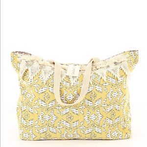 Louise Misha Woven Yellow Bag